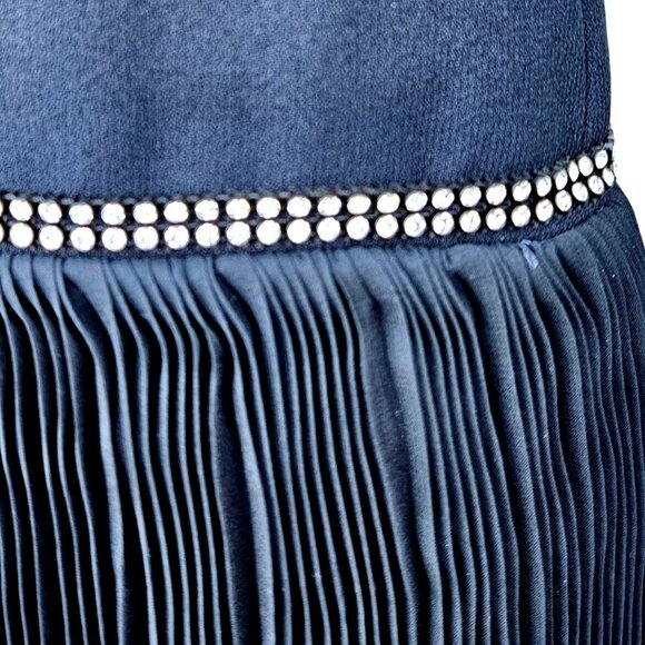 vtg RETRO Cocktail LBD Sleeveless Mini Dress Black & Rhinestones 1960s S/M 6 8 - Picture 12 of 13